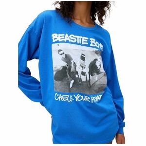 Daydreamer Beastie Boys Check Your Head Long Sleeve Licensed Tee - blue